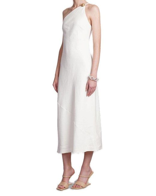 Cult Gaia White Rinley One Shoulder Maxi Dress