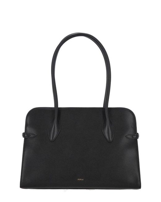 Furla Goccia Arch Logo Large Handbag in Black | Lyst
