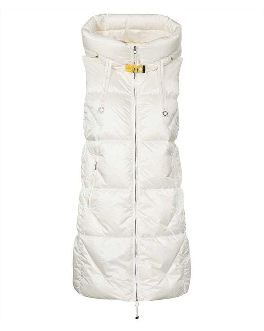 Parajumpers White Zuly Hooded Down Vest