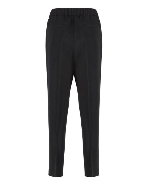 Peserico Black Viscose Trousers