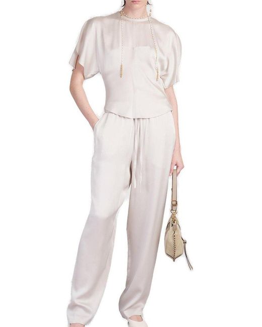 Isabel Marant White Kendry Drawstring Trousers