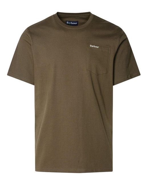 Barbour Green Langdon Pocket T-shirt for men
