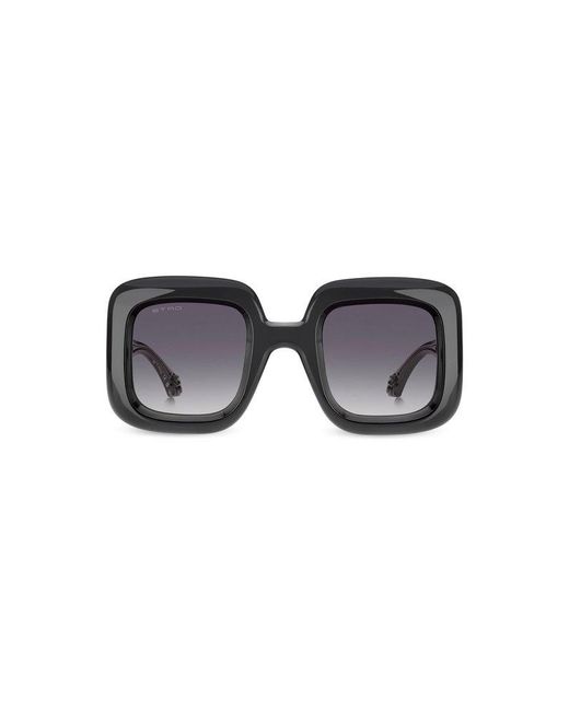 Etro Gray Oversized-frame Sunglasses