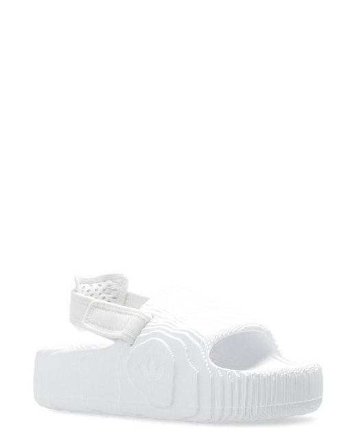 Adidas Originals White Adilette 22 Xlg Platform Sandals