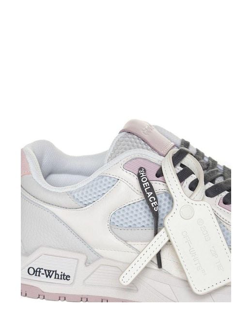 Off-White c/o Virgil Abloh White Round Toe Lace-up Sneakers