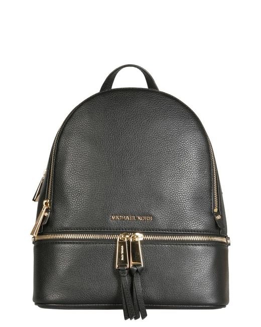 michael kors rhea medium backpack black