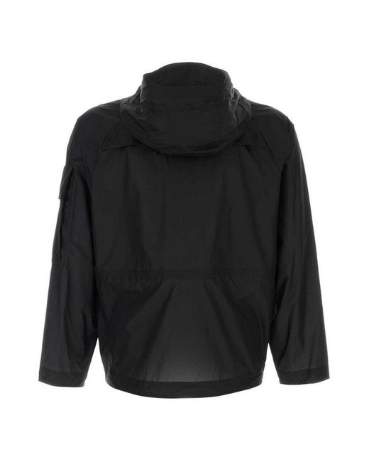C P Company Black Hooded Utility Jacket for men