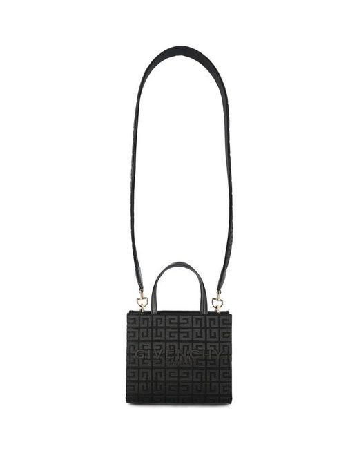 Givenchy Black G Embroidered Mini Tote Bag