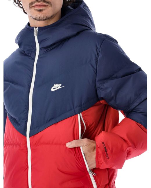 nike red padded jacket