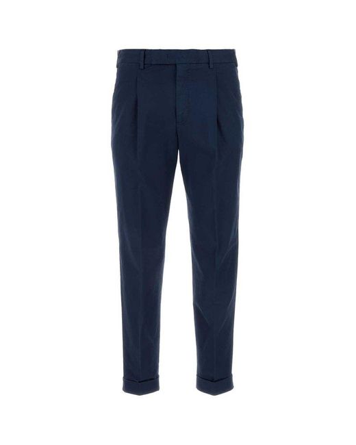 PT Torino Blue Cropped Tailored Trousers for men