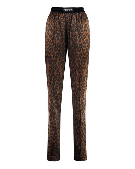 Tom Ford Brown Silk Trousers