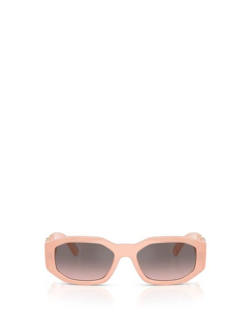Versace Pink Rectangular Frame Sunglasses for men