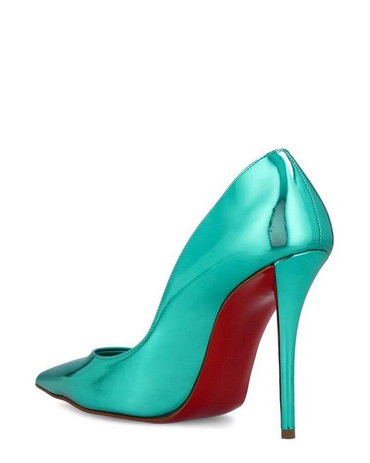 Christian Louboutin Green Miss Z Pointed Toe Pumps