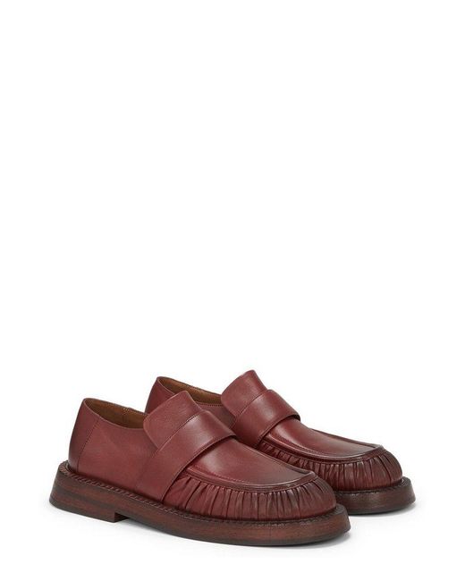 Mens round shop toe loafers