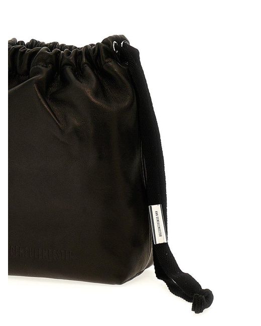 Ann Demeulemeester Black Salma Drawstring Clutch Bag
