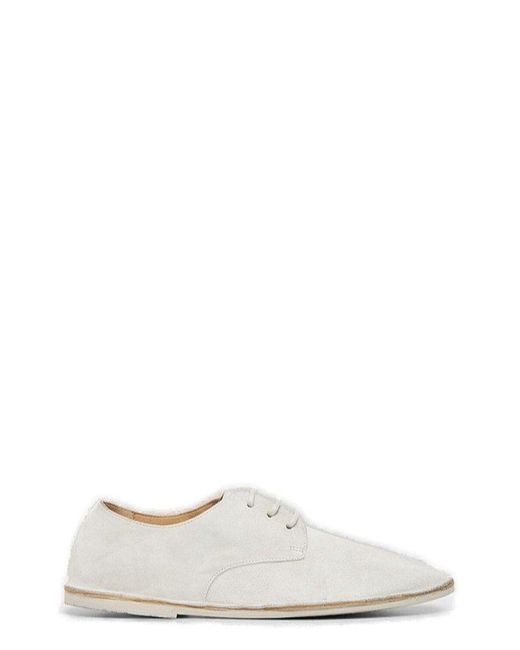 Marsèll White Strasacco Round Toe Lace-up Shoes