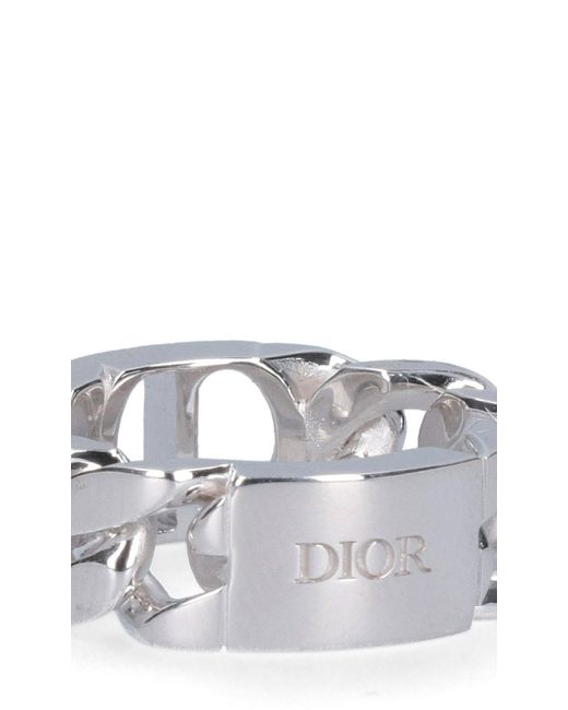 Dior Cd Icon Chain Link Ring in Metallic for Men | Lyst