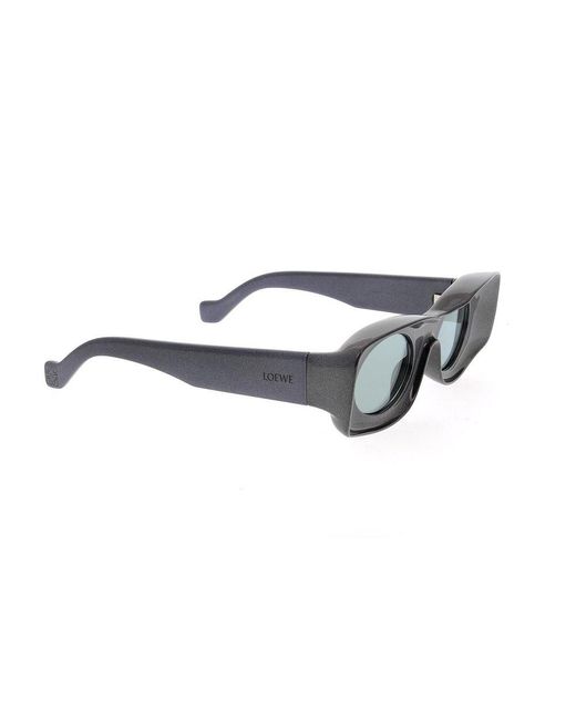 Loewe Black Rectangular Frame Sunglasses