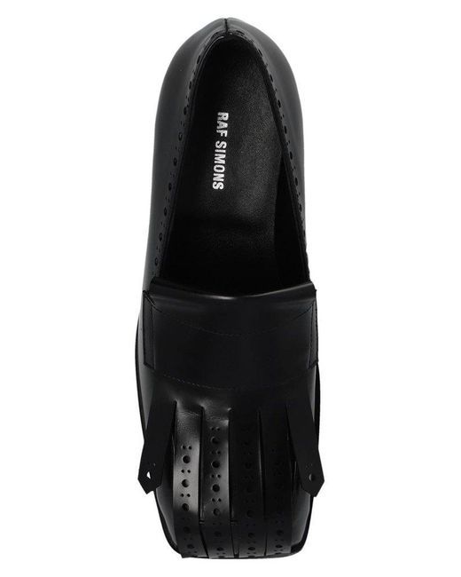 RAF SIMONS ブローグ スクエアトゥ ミュール 231M914 0099 Raf Simons Brogue Square-Toe Mules – Cettire