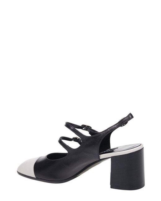 CAREL PARIS White Paris Papaya Colour-Block Slingback Pumps