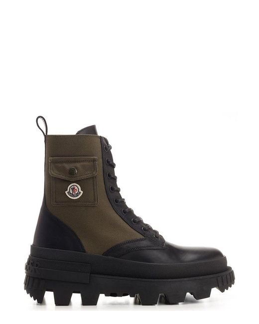 Moncler Black Konture Pocket Ankle Boots for men