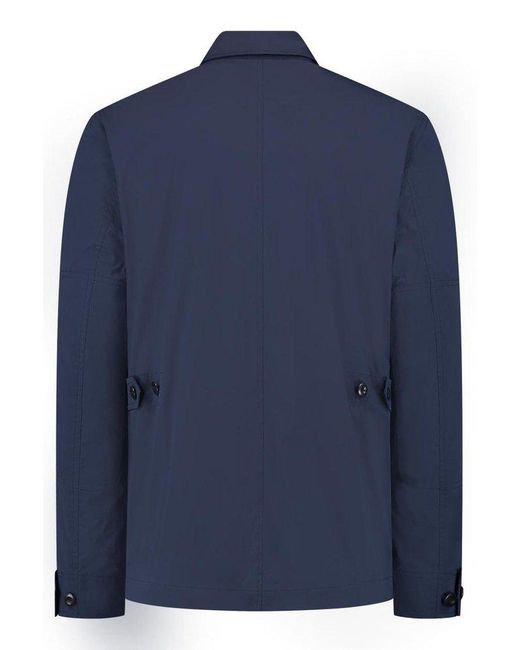 Woolrich Blue Pocket Detailed Field Jacket for men