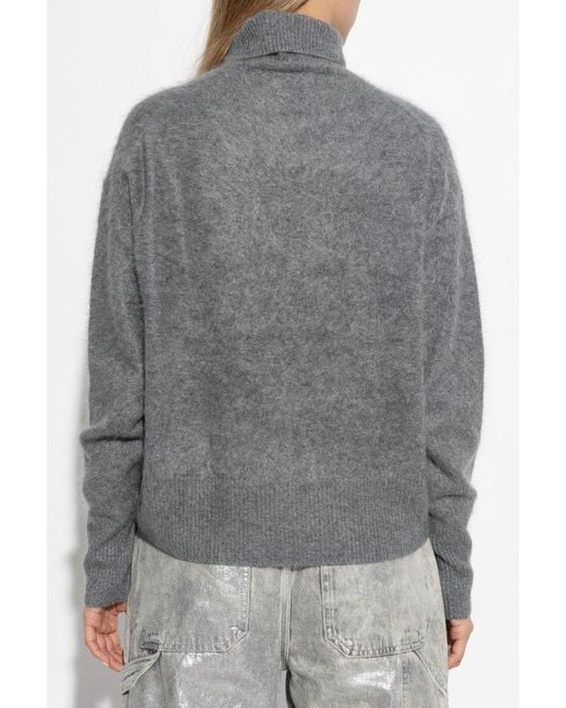 AllSaints Gray Cashmere Turtleneck Rebel