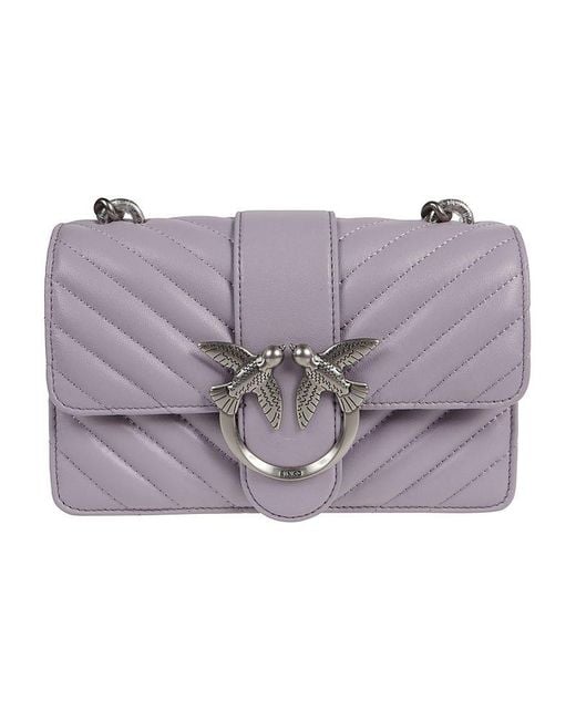 Pinko Leather Love Puff Mini Crossbody Bag in Purple Lyst Australia