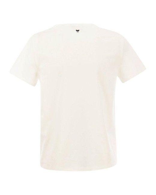Weekend by Maxmara White Multif Jersey T Shirt