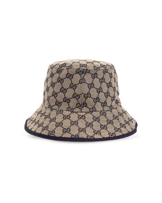 Gucci Multicolor GG Monogrammed Reversible Bucket Hat for men