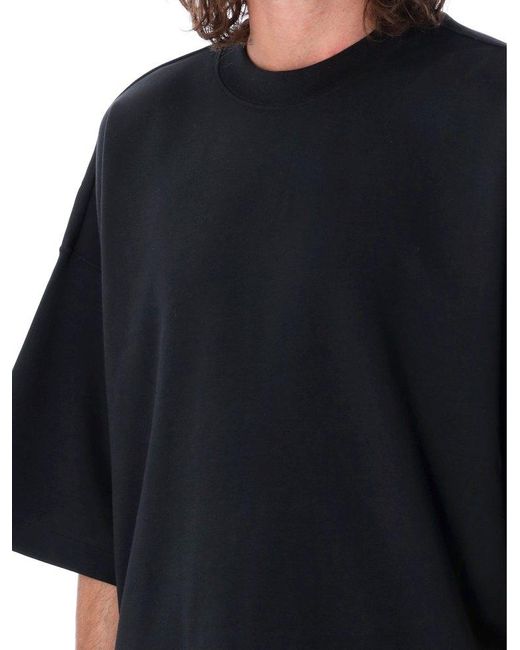 Nike Black Sportswear Tech Fleece Reimagined Short-sleeved Sweatshirt for men