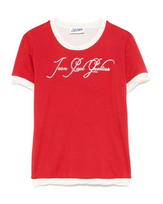 Jean Paul Gaultier Red T-Shirts And Polos