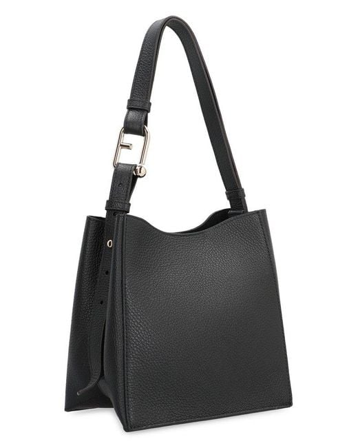 Furla Black Nuvola Mini Shoulder Bag Bucket Type