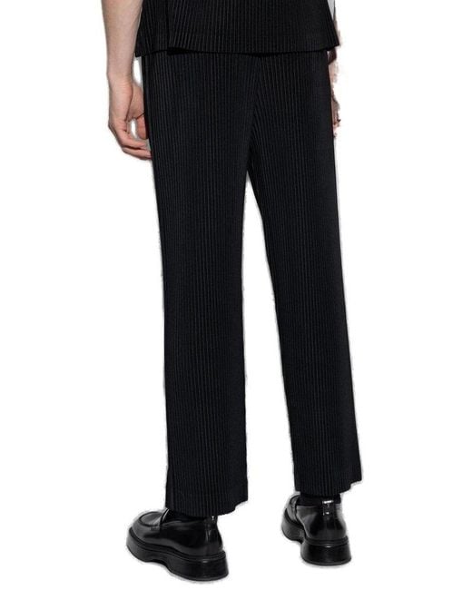 Homme Plissé Issey Miyake Black Pleated Trousers for men