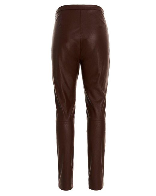 Pinko Brown High-waisted Slim Fit Pants