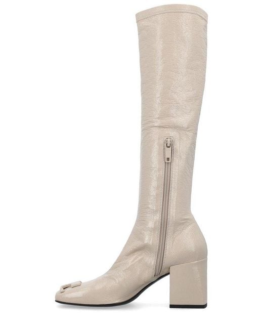 Courreges Reedition Ac Vinyl Square Toe Boots in White Lyst UK