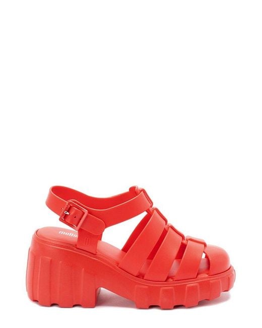 Melissa Red Platform Sandals