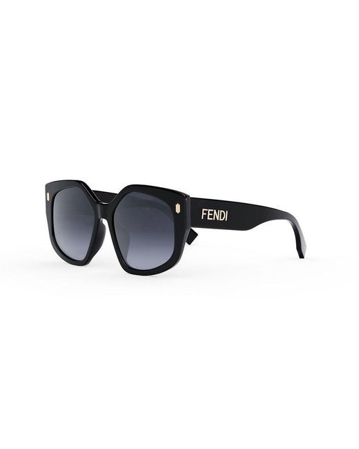 Fendi Blue Geometric Frame Sunglasses