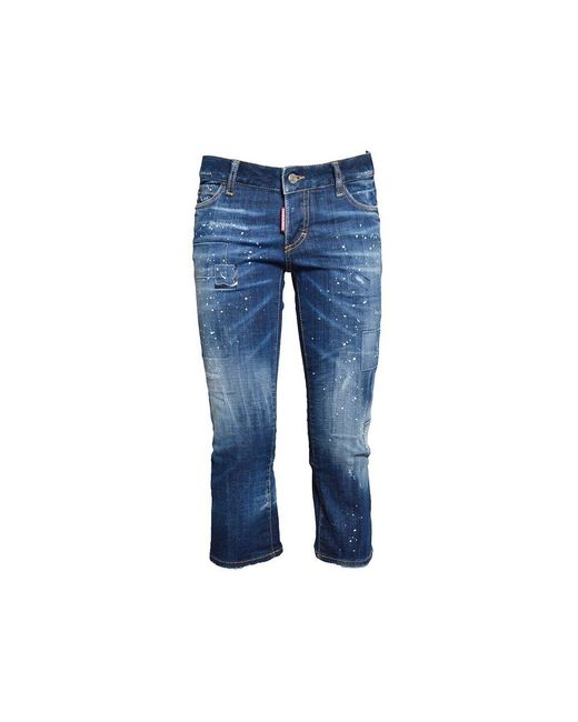 DSquared² Blue Dark Toppa Wash Capri Jeans
