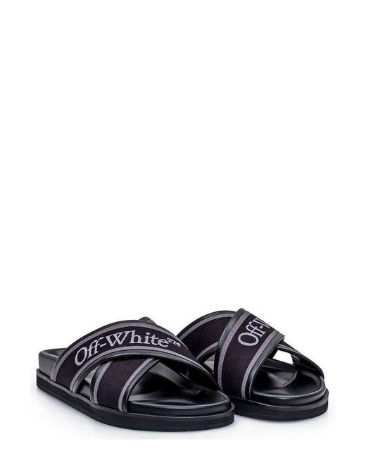 Off-White c/o Virgil Abloh Black Open Toe Slip-on Sandals for men