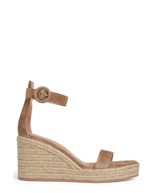 Gianvito Rossi Natural Seville Ankle Strap Sandals