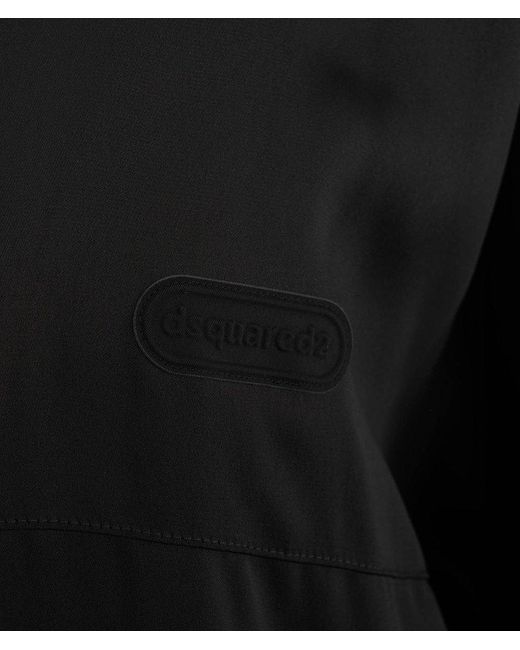 DSquared² Black Shine-effect Zipped Bomber Jacket