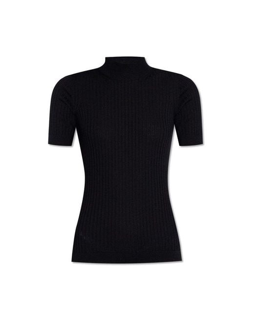 Versace Black Top With High Neck,