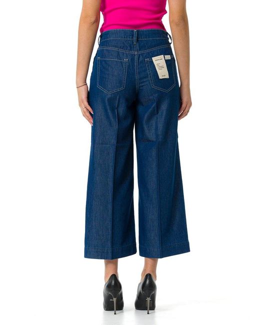 Liu Jo Blue Cropped Flared Jeans