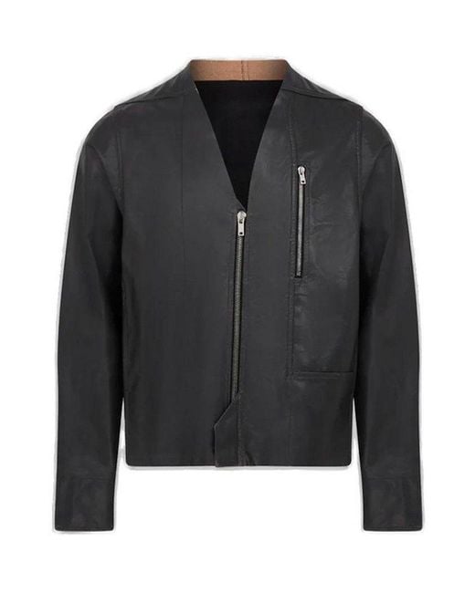 Rick Owens Black Hollywood V Safety Jacket for men