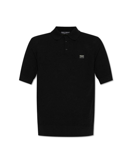 Dolce & Gabbana POLO APPLIQUE FEATURING ENGRAVED ポロ ロゴ Dolce & Gabbana Polo With Applique Featuring Engraved Logo