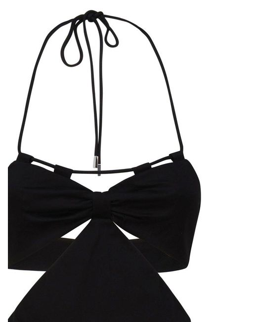 Pinko Black American Pie Cut-out Sleeveless Dress