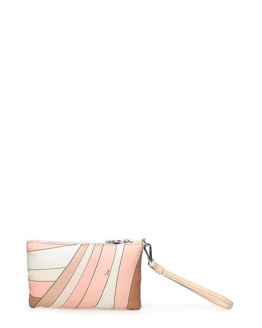 Emilio Pucci Pink Yummy Zipped Clutch Bag