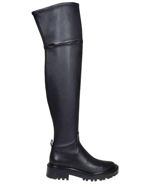 Tory Burch Utility Chunky Thigh-high Boots in Black | Lyst