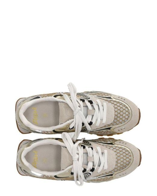 Ash White Kabuki Panelled Lace-Up Sneakers